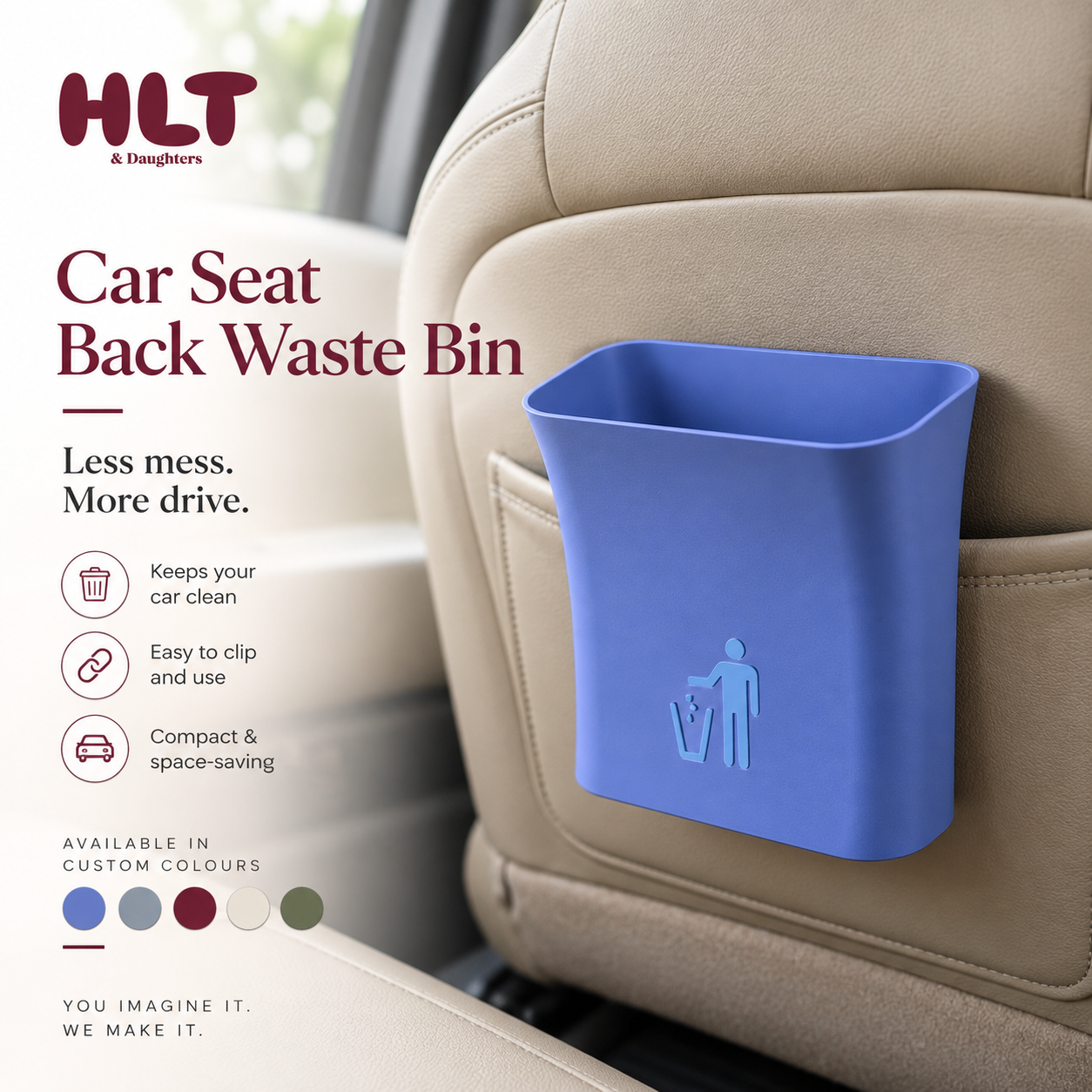 Car Seat Back Waste Bin 1